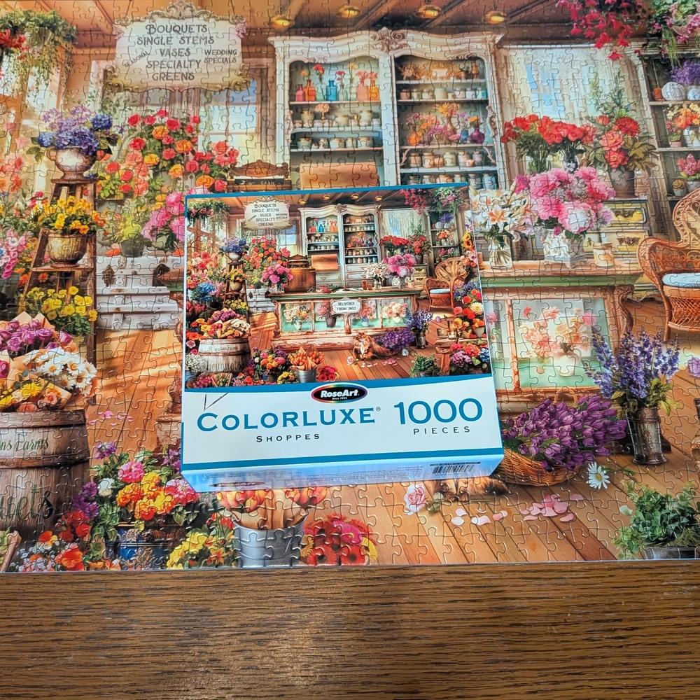 Colorluxe Shoppes 1000-Piece Jigsaw Puzzle - All Seasons Flower Shop